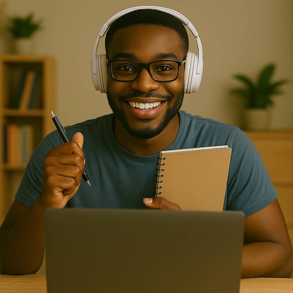 Student with laptop