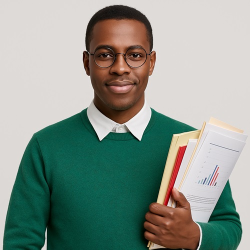 Student with laptop