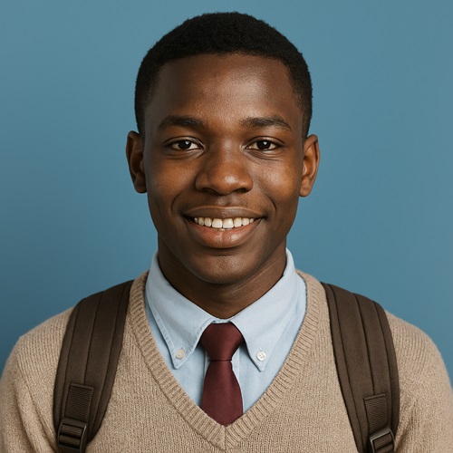 Student with laptop